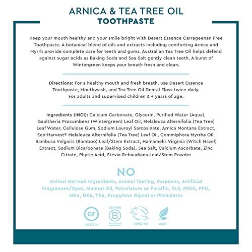 Desert Essence Desert Essence - Carrageenan Free Arnica & Tea Tree Oil Toothpaste Wintergreen 183164