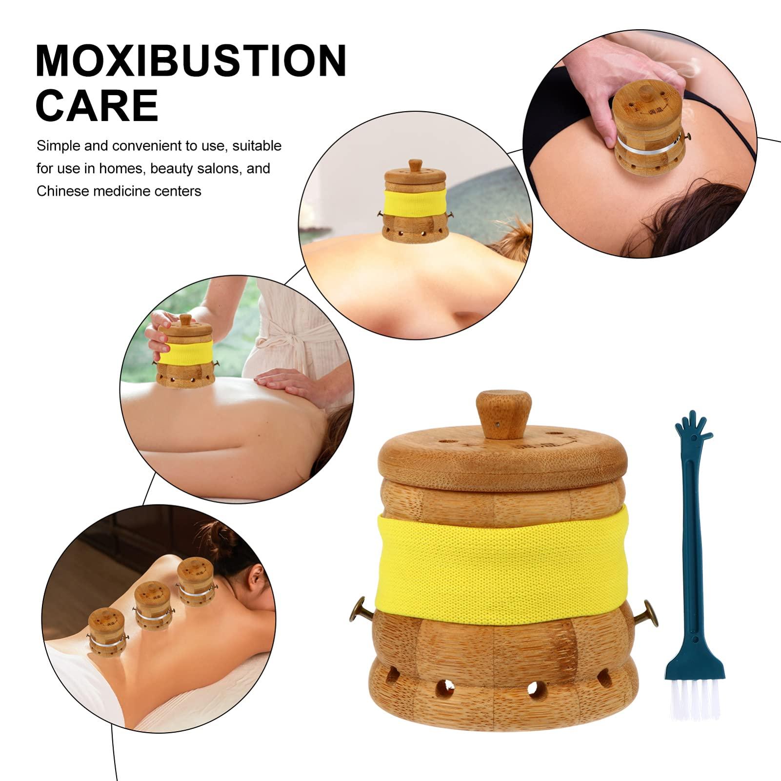 Artibetter ARTIBETTER Bamboo Moxibustion Box Moxa Burner Moxibustion Pot Healing Box Moxibustion Can Body Massager Moxibustion Instrument Menstrual Cramps Pain Relief