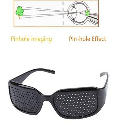 Vuffuw Vuffuw Pinhole Vision Correction Reticular Eyesight Protection Anti-Fatigue Glasses (Black)