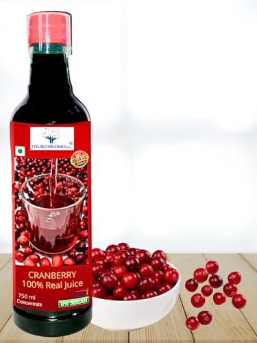 TRUEDREAMALL TRUEDREAMALL CRANBERRY - Pure Quality, Unsweetened, Pure & Organic (750 ml Concentrated)
