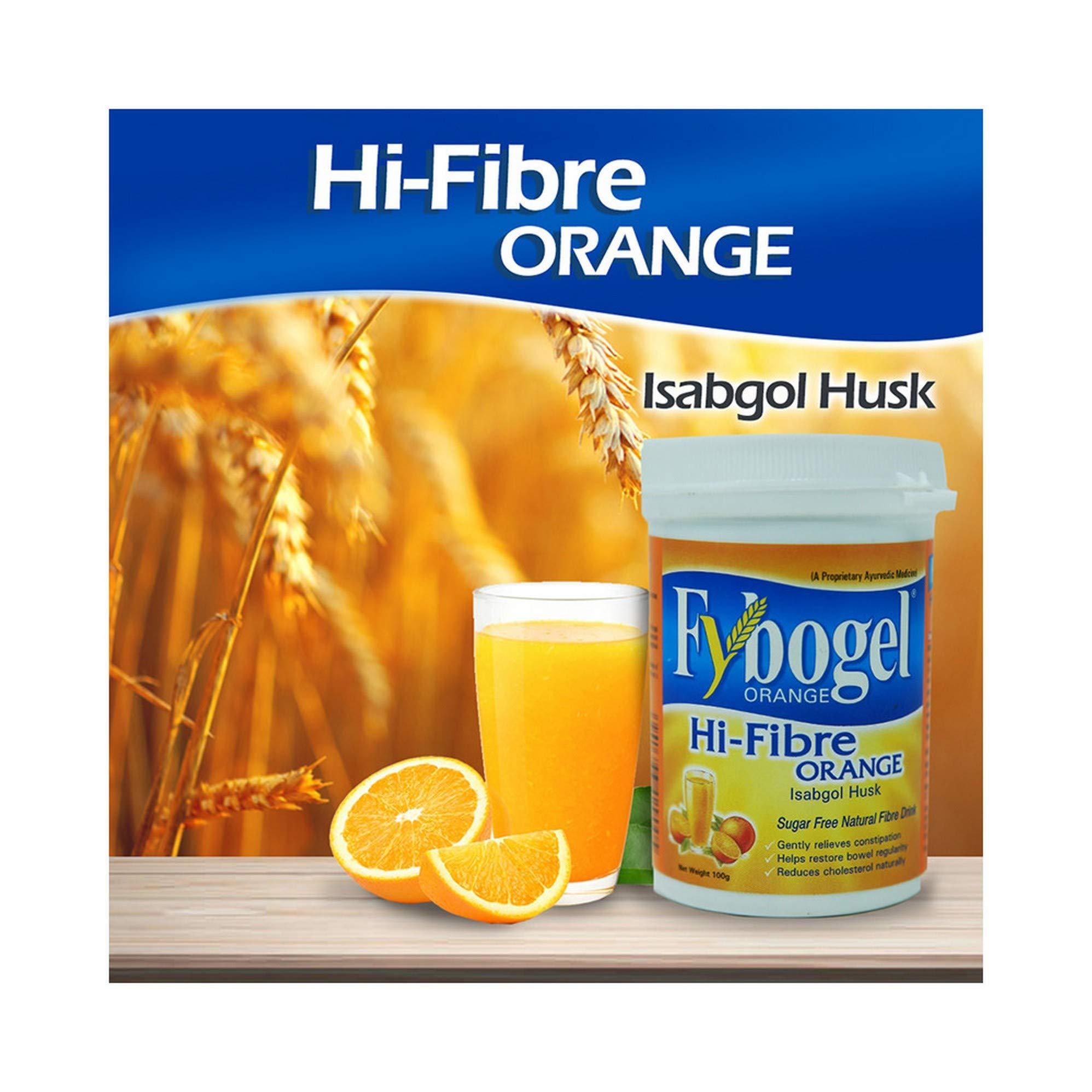FYBOGEL Fybogel - Bottle of 100g Hi-Fibre Orange Isabgol Husk