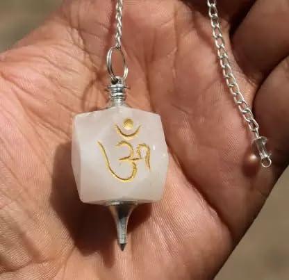 Excel Excel Pentagon Shaped White Quartz Pagan Healing Reiki Pendulum