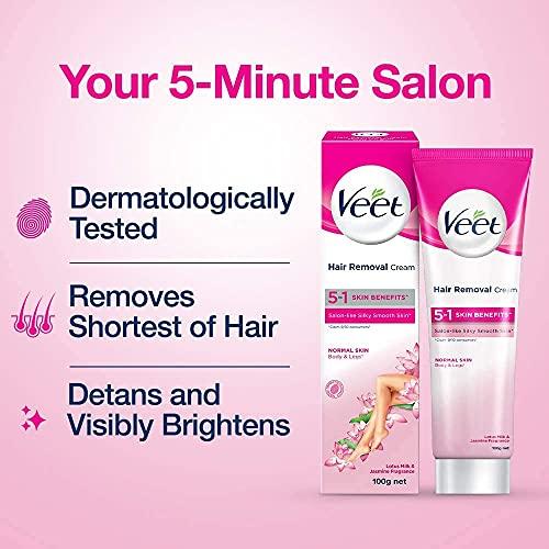 Veet Veet Hair removal cream- Normal skin-50 gm & Full Body Waxing Kit Easy-Gelwax Technology Normal Skin - 20 Strips with free Veet Glow It Girl pouch, Pink, 50 g (Pack of 1)