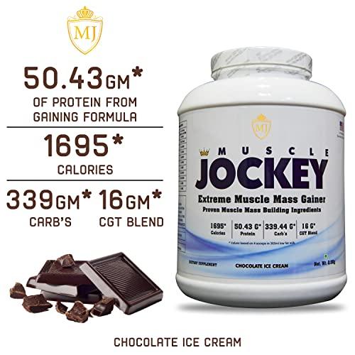 MJ Nutrition MJ Nutrition Muscle Jockey, Chocolate Ice Cream Flavor, for Mass Gainer (1 KG/2.2 lbs, 10 Servings)