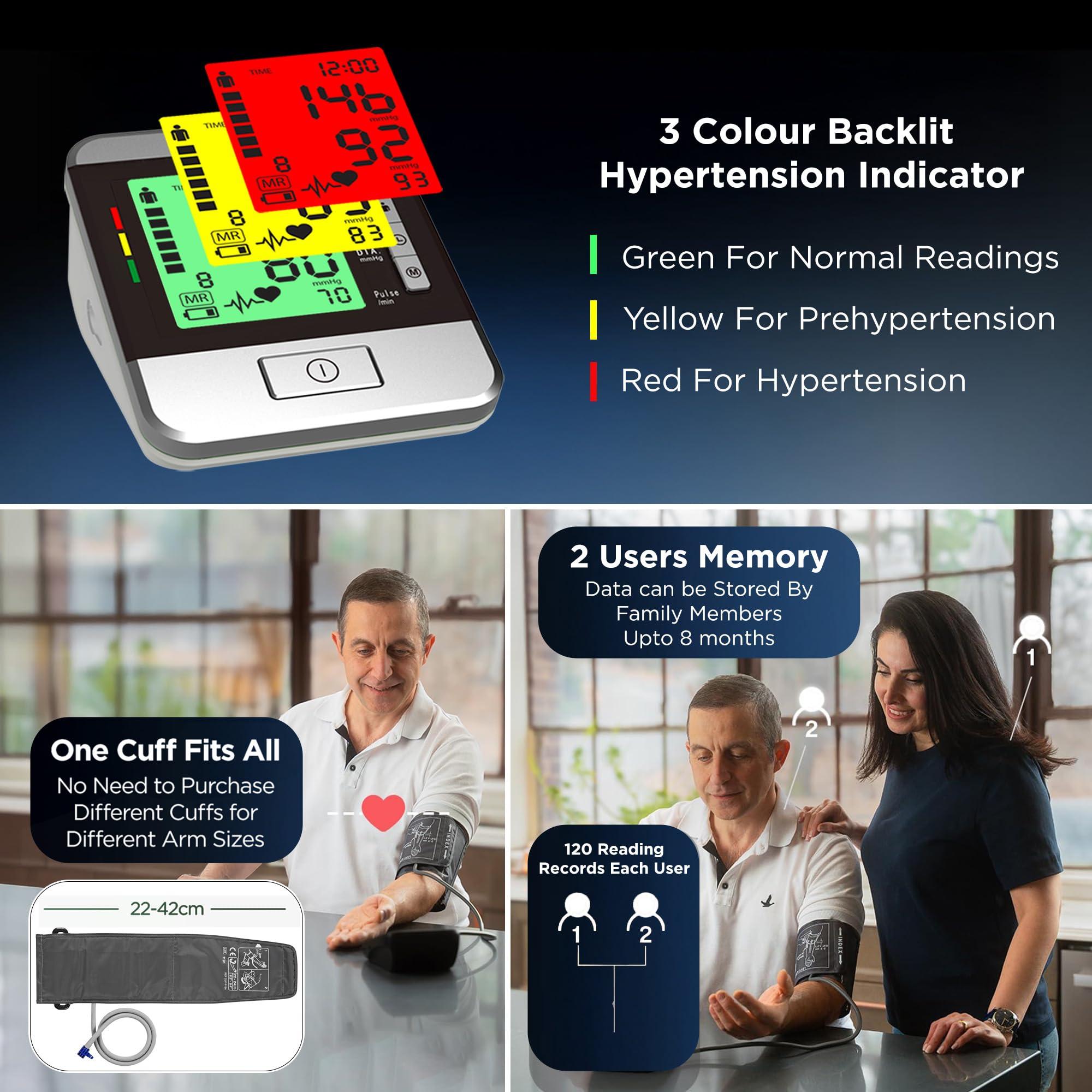 Dr Trust Dr Trust(USA) Goldline Talking Automatic Digital Bp Monitor Machine, 3 Color backlight (Includes Adapter, Carry Bag, Batteries)- 103