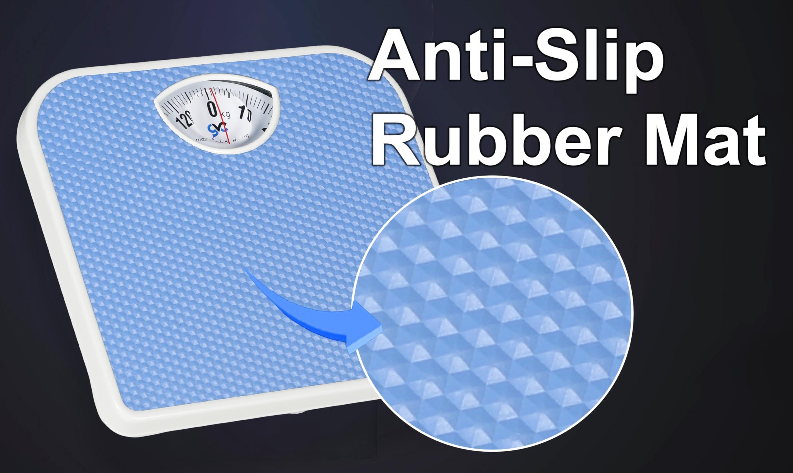 GVC GVC 130Kg Iron Analog Weight Machine | Iron Analogue Weighing Scale | Full Metal Body With Anti-Skid Mat | Capacity: 130Kg Blue