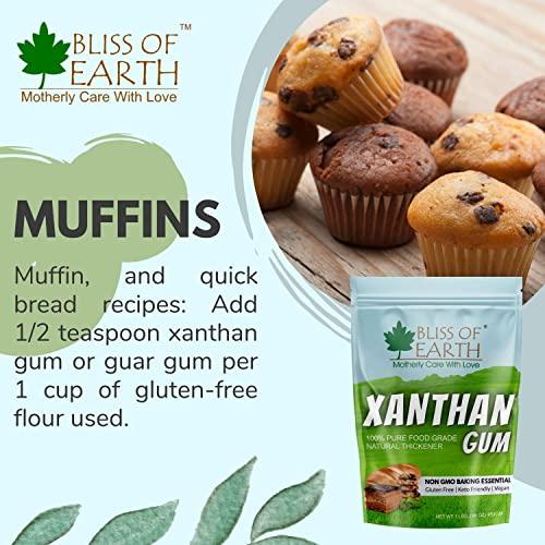 BLISS OF EARTH Bliss of Earth Xanthan Gum Powder 100% Pure Food Grade Natural Thickener Gluten Free, Keto Friendly, Vegan 453gm