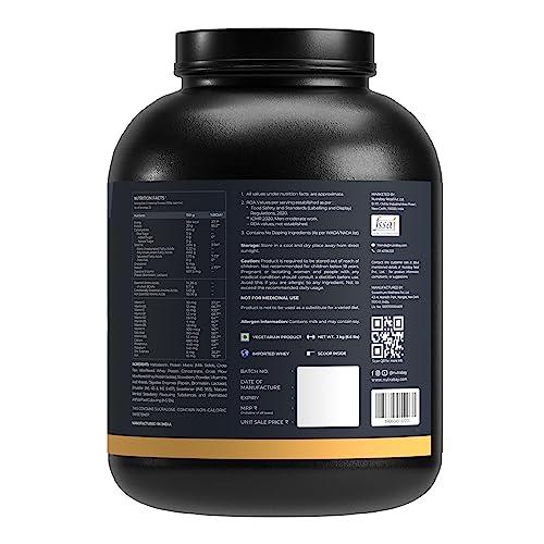 Nutrabay Nutrabay Gold Bulk Up Mass Gainer Powder - 3kg, Strawberry | 30g Protein, 104g Carbs, 554 Calories | Easy to Digest | 100% Veg Muscle Building & Weight Gainer Supplement for Men & Women