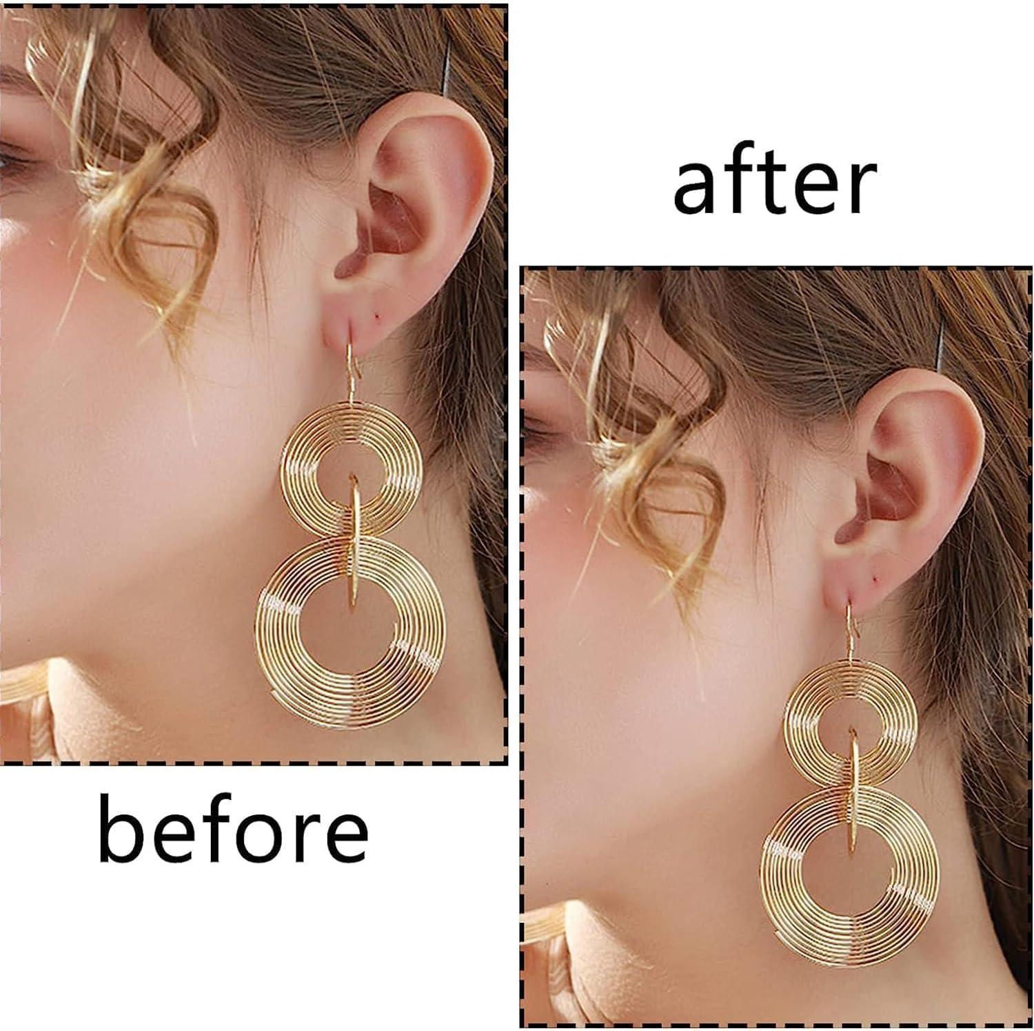 MIVVA MIVVA Ear Lobe Support For Earrings | Ear Stickers For Heavy Earrings | Invisible Earlobe Supporter | Ear Lock Supporting Patches | Ear Lock Sticker (Pack Of 10 Pieces)