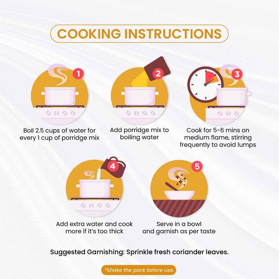 Wise Mama Wise Mama Bisi Bele Millet Porridge (Daliya/Dalia) High in Fibre, Protein & Complex Carbs | Gluten Free | Ready to Cook | Natural, Healthy & Nutritional Cereal - 300 Grams (Pack of 2)