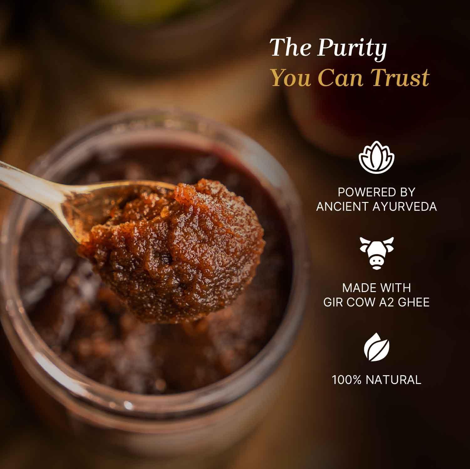 Vedic mother Vedic Mother Homemade Chyawanprash 500GM(Pack of 2)| 2X Immunity Booster with Zinc Vitamin C, Pure Cow Ghee | Helps Build Strength and Stamina | Made With Hand Picked Ayurvedic Herbs Without Additives