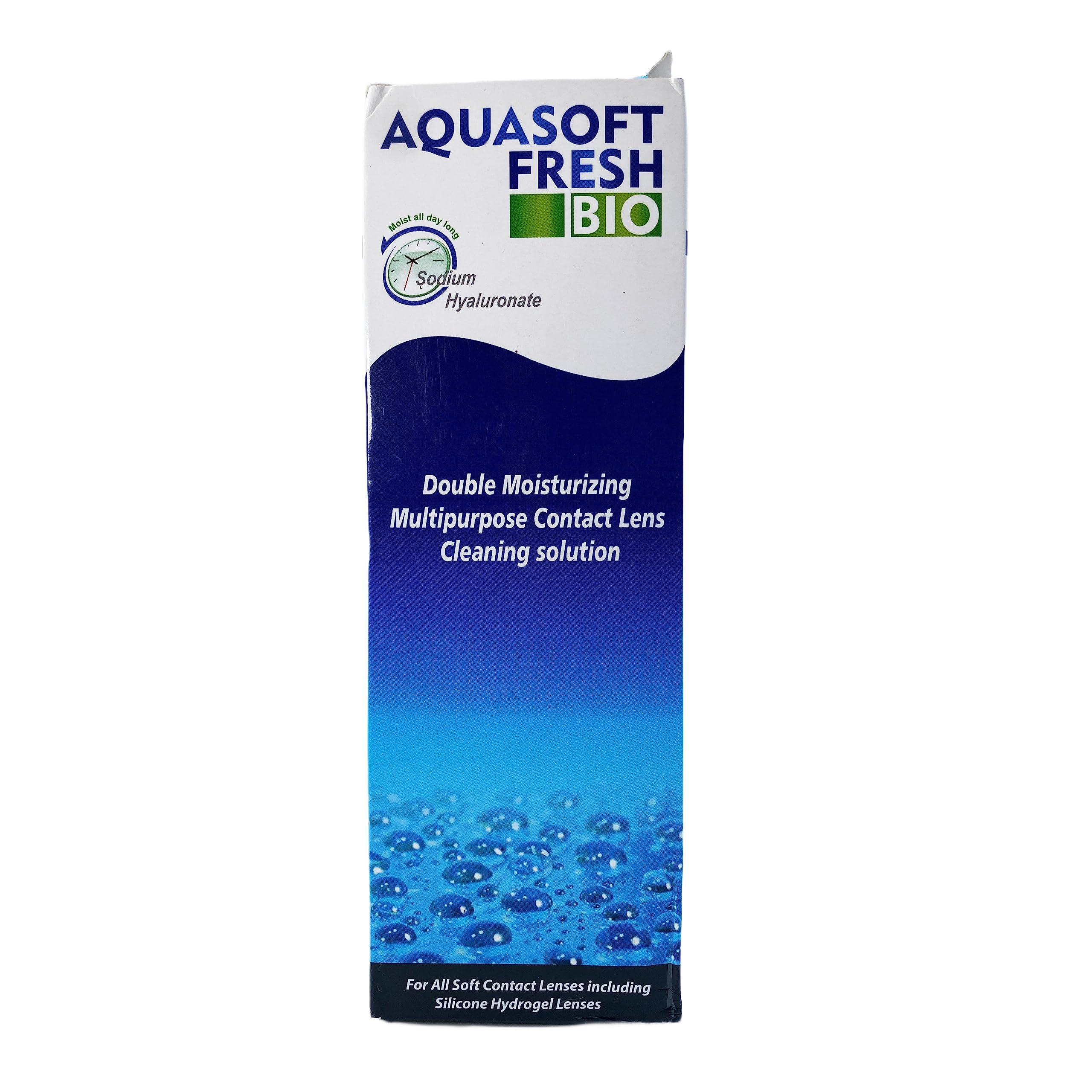 Aquasoft Aquasoft Fresh Bio Double Moisturizing Multipurpose Contact Lens Cleaning Solution (360ml)