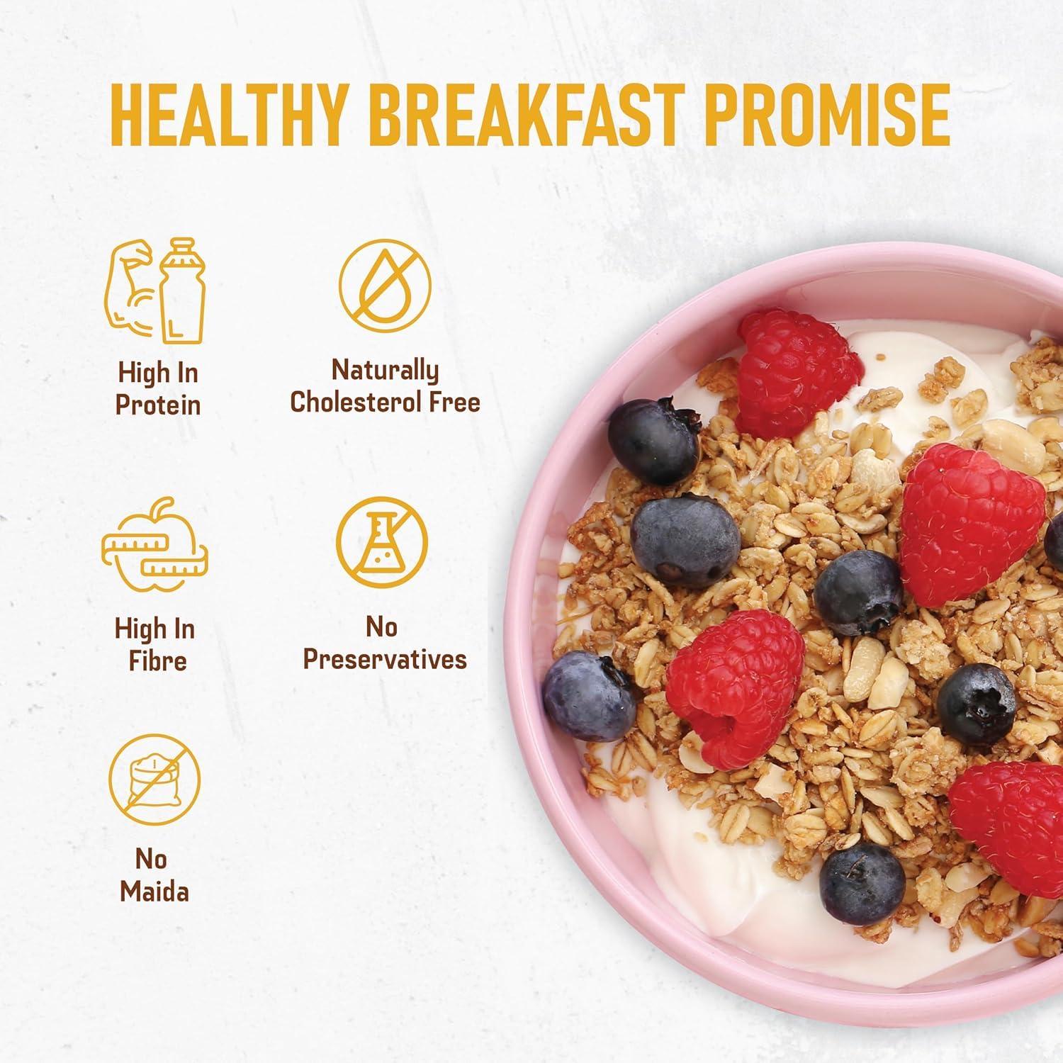 Pintola Pintola Dark Chocolate & Cranberry Muesli with 25% Millet & 60% Wholegrains 400g, Cereals for Breakfast with 6 Varied Nuts & Seeds, No Preservatives, High Protein Muesli, Fibre Rich, Cholesterol Free