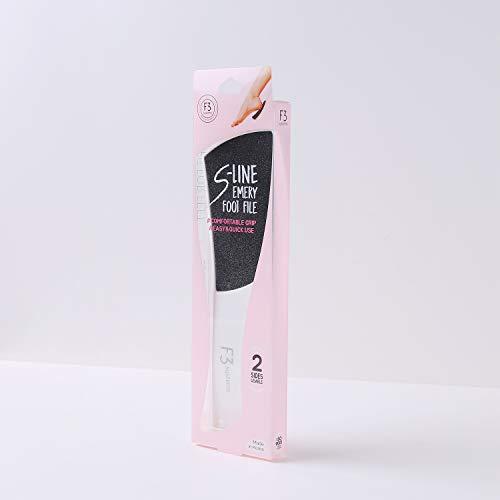 F3 systems F3 Systems S-Line Emery Foot file, Double-Sided Pedicure Tool, Effective for Cracked Heel, Ergonomic Design for Easy Grip