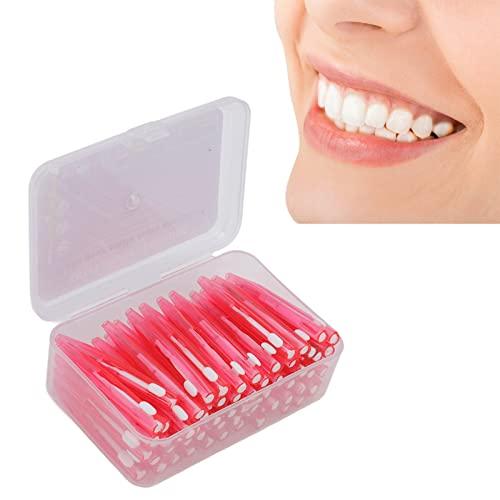 FAYY Interdental Brush, 60Pcs Braces Cleaner for Orthodontic Care for Children (Pink)