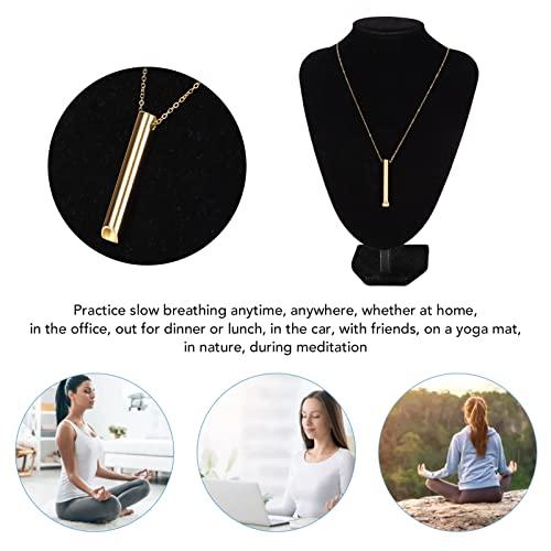 Folanda Anxiety Whistle Necklace, Stress Relief Mindful Breathing Necklace, Deep Breathing Tool for Anxiety Relief, Breathing Exercises, Meditation, Relaxation Calming Down, Slowing The Breath(3#)