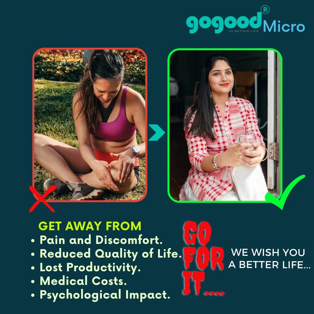 Gogood Gogood Knee Support Caps Pain Relief Men and Women/Ortho Knee Guard for Kabaddi Gym Workout Squats Running Jogging Cycling Sports XL (1 Pair)