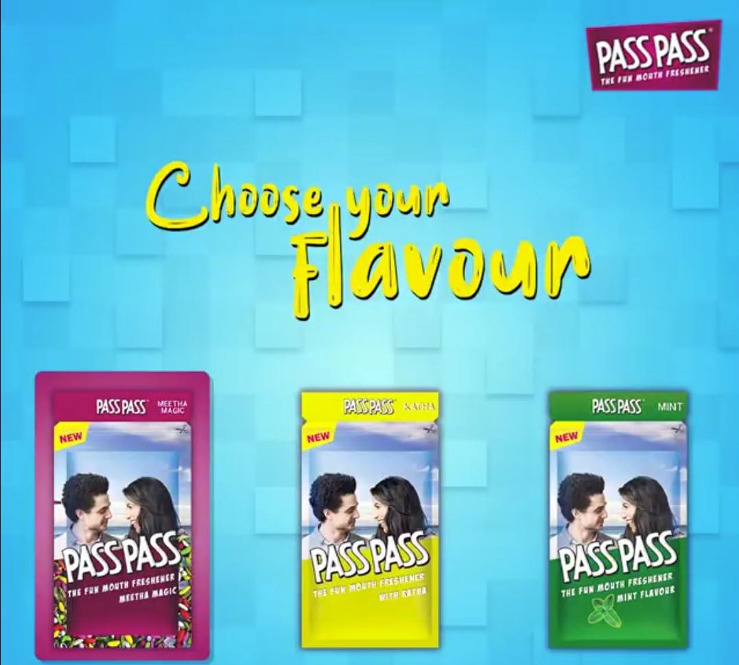 Generic Pass Pass Mouth Freshener | 54 pieces in 1 | contains MEETHA MAGIC FLAVOUR, KATHA FLAVOUR,MINT FLAVOUR