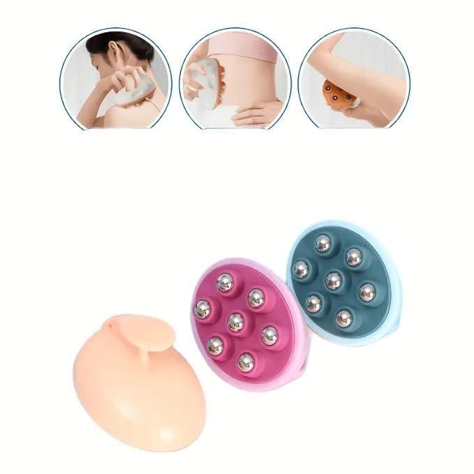 OZKET OZKET Round Shaped Massage Glove,Manual Glove Massager with 7 360-degree Magnetic Roller Balls,Hand Held Deep Tissue Manual Massager for Full Body Massage (Multi)(Pack of 1)