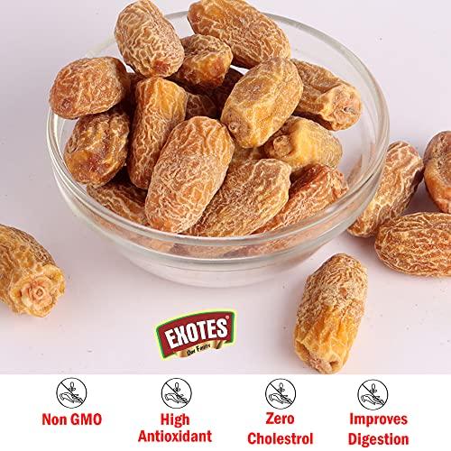 Exotes Exotes Premium Dry Fruits (Dry Yellow Dates/ Peela Chuara), 2 X 250 g