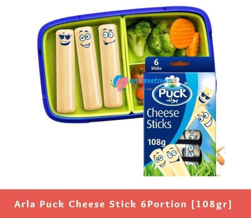 Generic Puck Kids Cheese Sticks are a Type of Cheese Snack Package Containing 6 Individual Cheese Sticks 108g