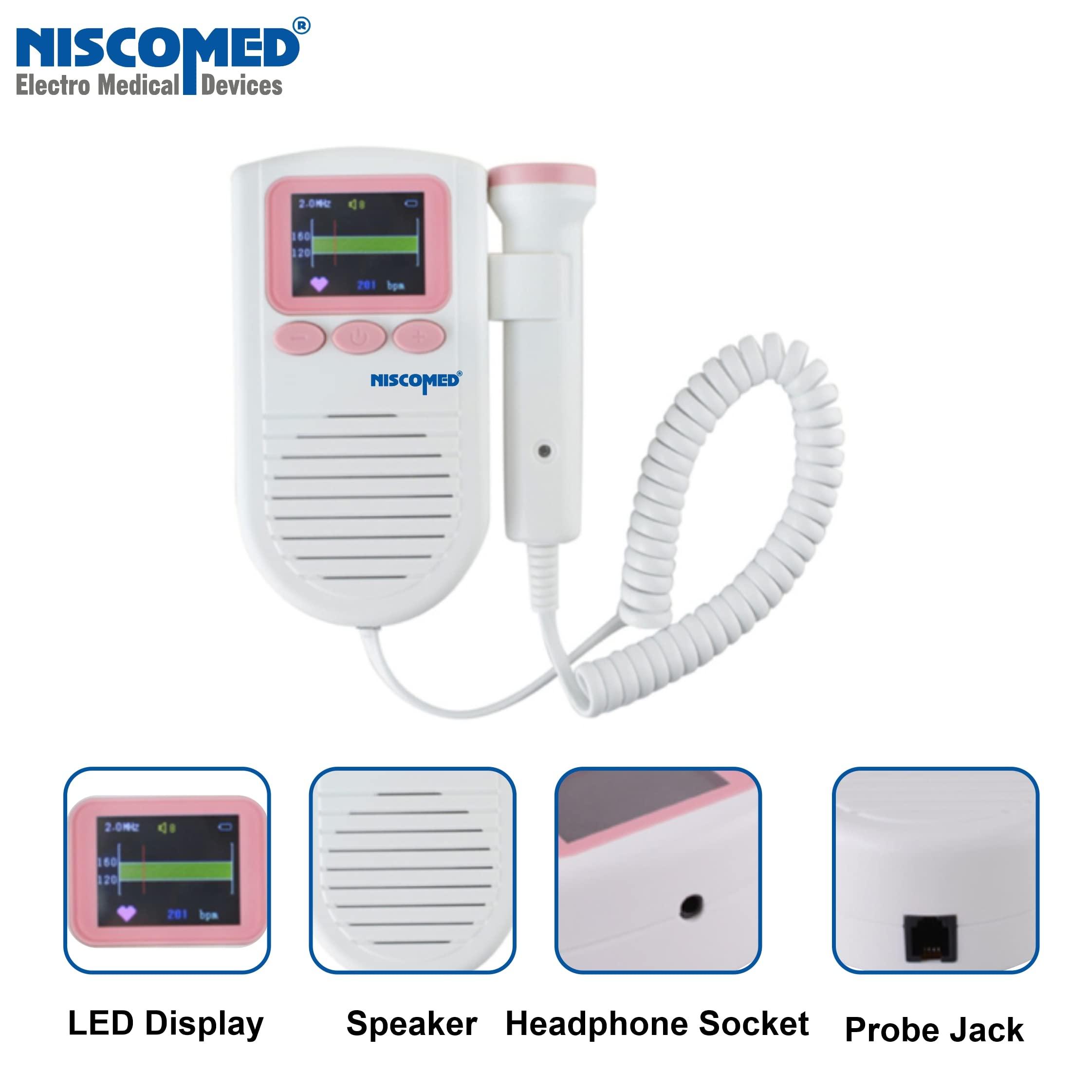 NISCOMED Niscomed Professional Ultrasonic Fetal Doppler With Build-In Speaker (ND-105)