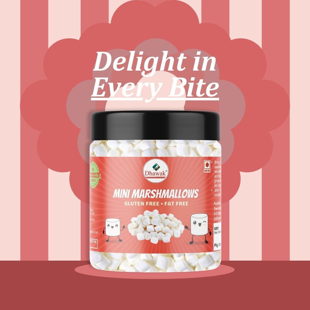 DHAWAK Dhawak Mini Marshmallows - VANILLA MIST FLAVOUR - 100 gms |Jar Pack|