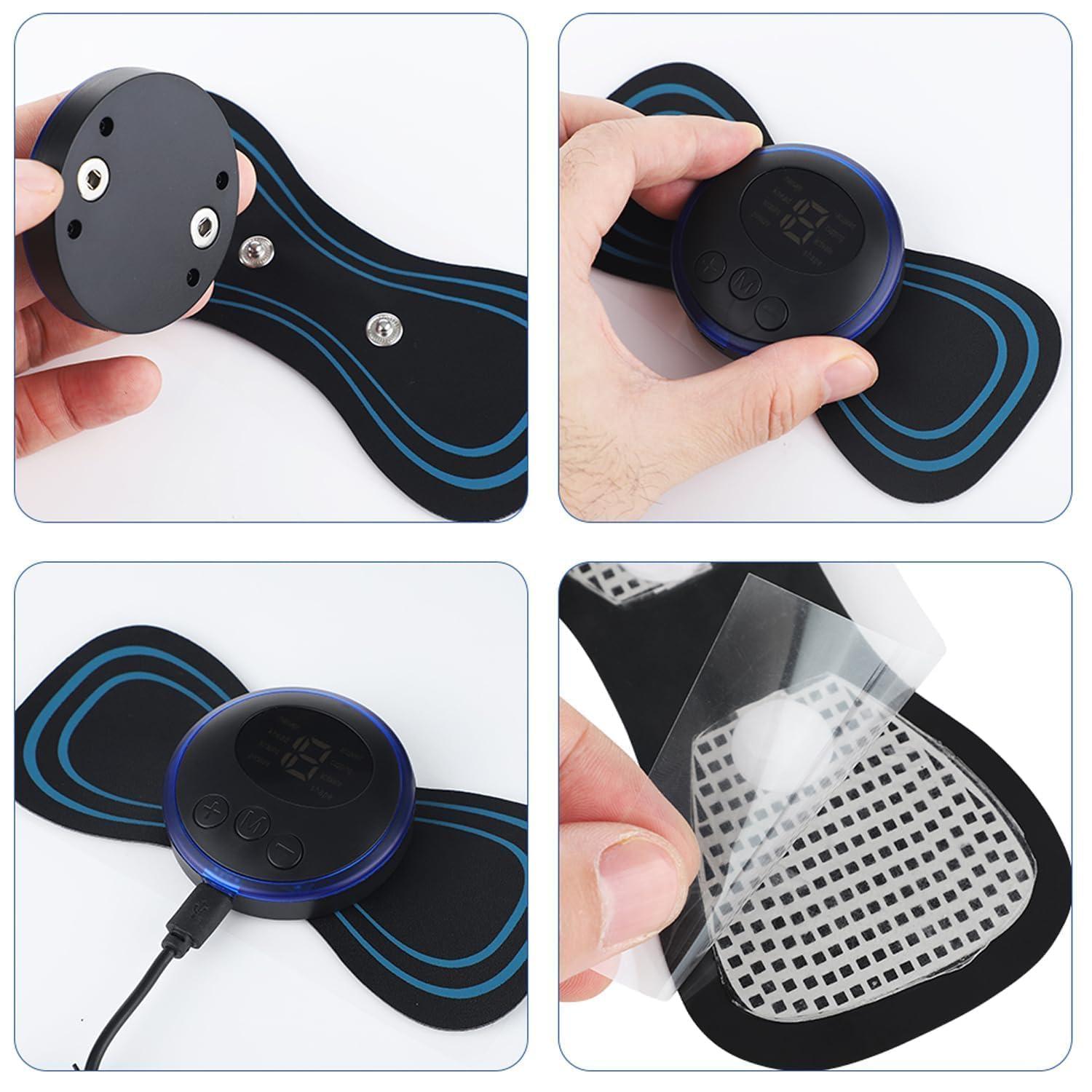 Generic Mini Massage Machine mini massager portable rechargeable full body massager for pain relief with 8 Mode Ems neck cervical massager (Body Massager) (VIB-MASS)