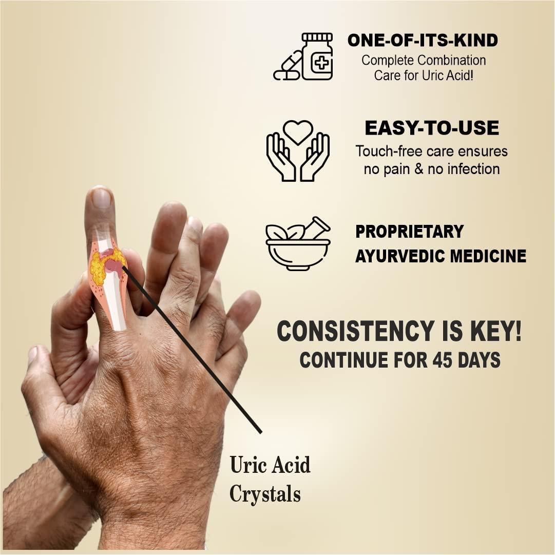 DR. ASMA HERBALS Uri Nashak Ayurvedic Capsule | Controls High Uric Acid, Joint Pain Problems, Cleanses Uric Acid (60 capsule x 4 Bottles= 240 capsule) | Mfd. by Dr. Asma Herbals Since 1972