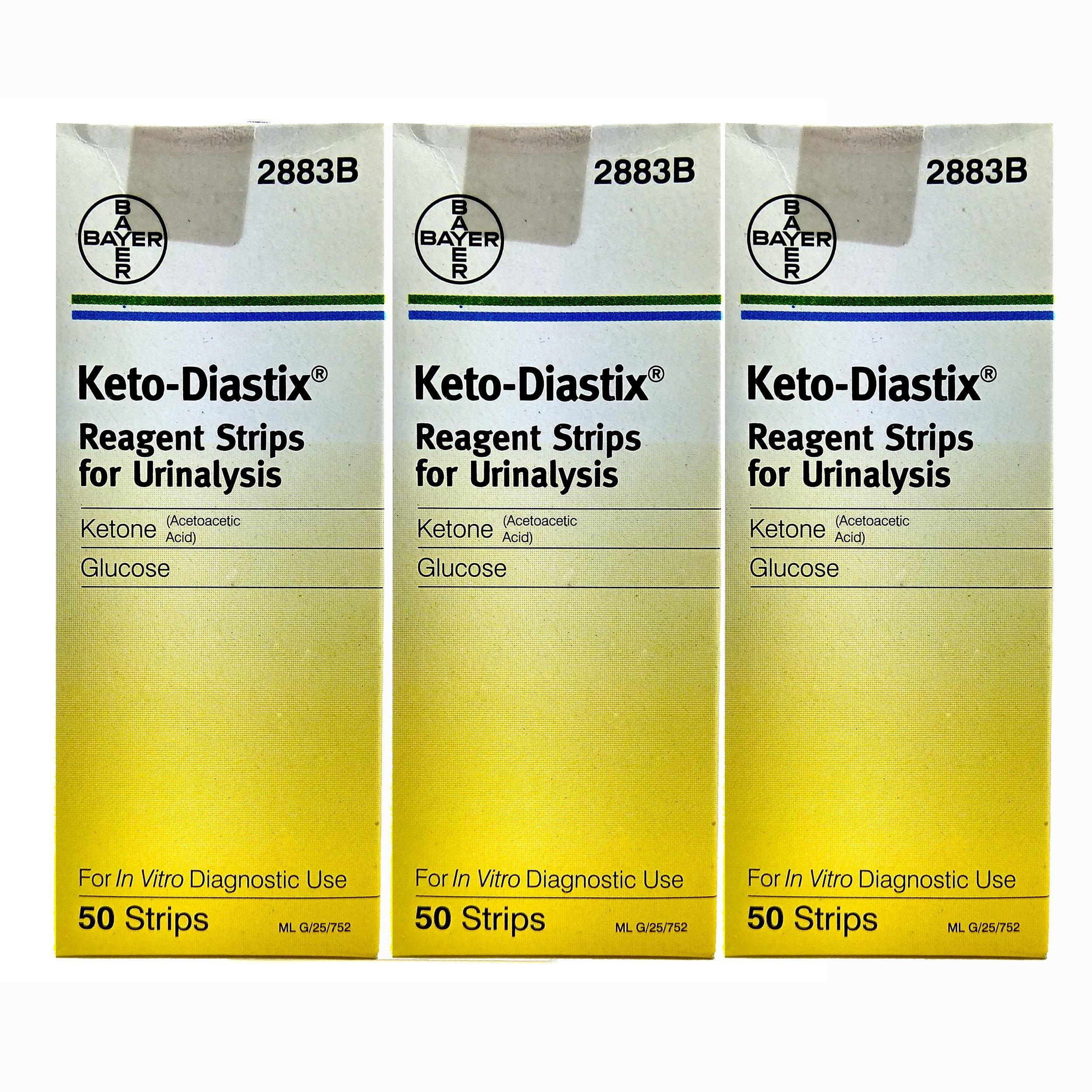 Bayer Bayer Keto-Diastix Reagent Strips-Urinalysis, 50 Each (Pack of 3)