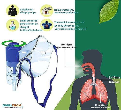 AMBITECH AmbiTech Easy NC 12 Nebulizer Machine With 2 Year Replacement Warranty For Adults & Kids