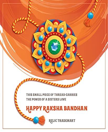 Relic Trademart Relic Trademart, Rakhi gift pack - Rakhi set of 2 with Sweetness of Bikaji Sadabahar Soan Papdi 200GM, Lovely greeting card and Roli chawal