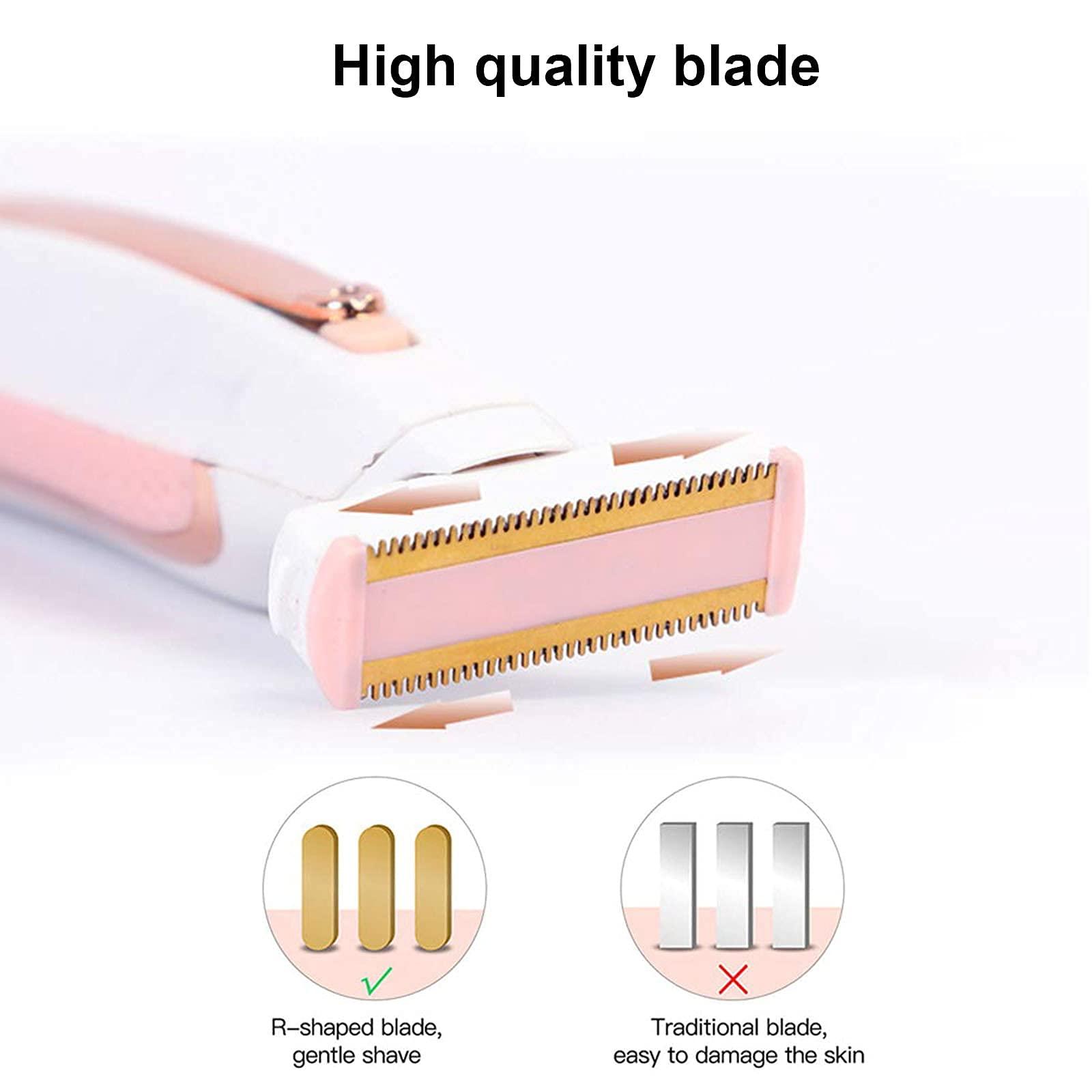 LinMei Women Shaver Replacement Heads and Trimmer USB Charging Cable Compatible with Finishing Touch Flawless Body Rechargeable Ladies Shaver with 2 Cleaning Brushes
