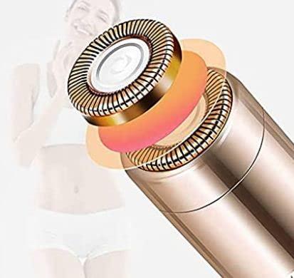 Cleanfly Cleanfly Hair Removal for Women, Painless Premium Eyebrow Trimmer USB Rechargeable Conture Hair Remover and Exfoliation Device for Face and Body with Built-in LED Light Lipstick Style (Green)