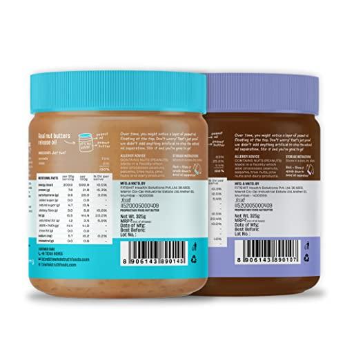 The Whole Truth The Whole Truth - Crunchy Combo - Peanut Butter with Dates + Dark Chocolate Peanut Butter - (Pack of 2) - 650 g