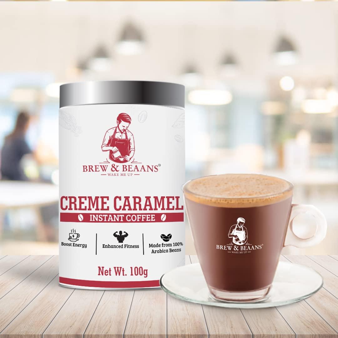 Brew & Beaans Brew & Beaans Caramel Instant Coffee | 100% Arabica Beans | Medium Roasted | 100 Gm Tin Can