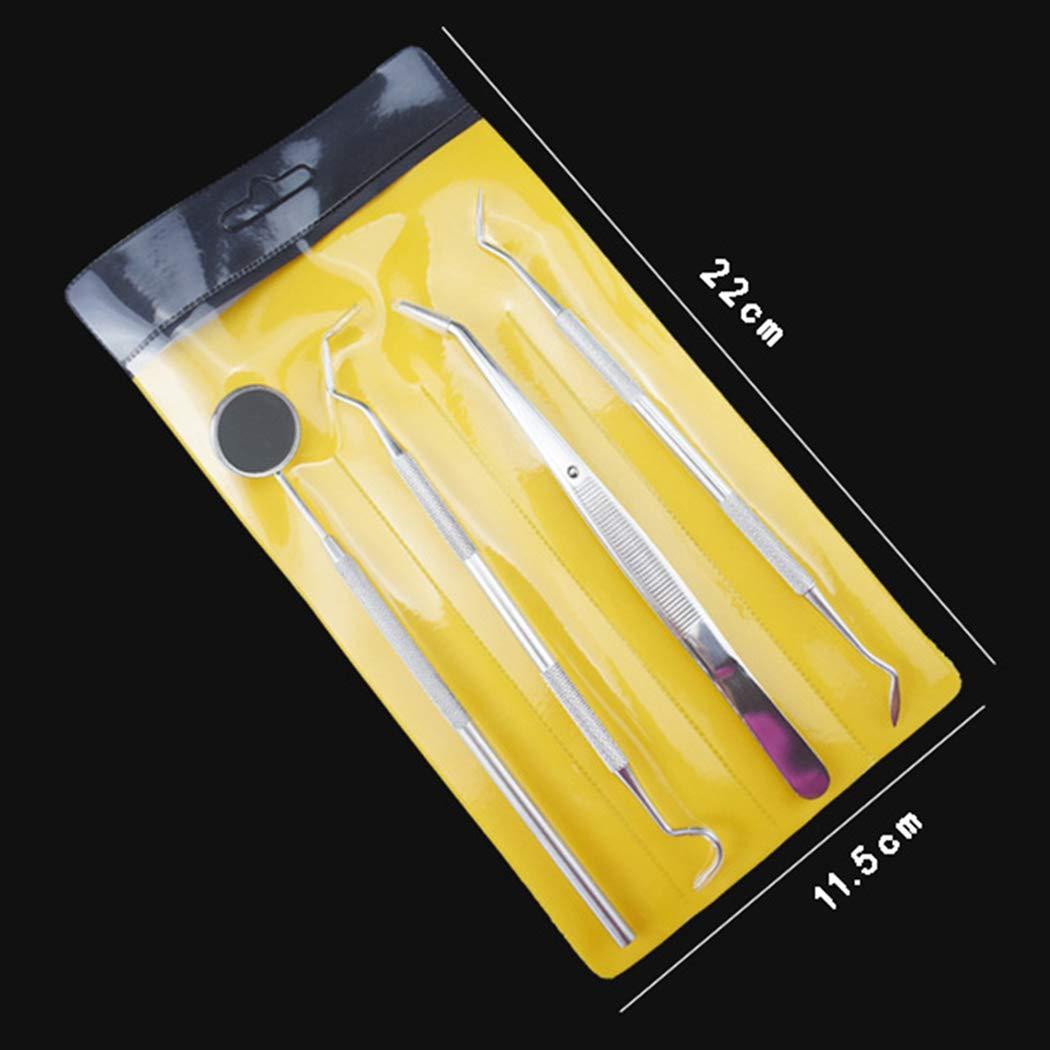 yeesport yeesport 6PCS Dental Tool Kit Stainless Steel Portable Professional Teeth Cleaning Tool Oral Care Kit