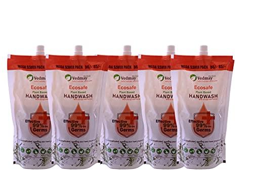 Vedmay Herbals Vedmay Herbals, Ecosafe Hand Wash (Pack of 5, Orange)