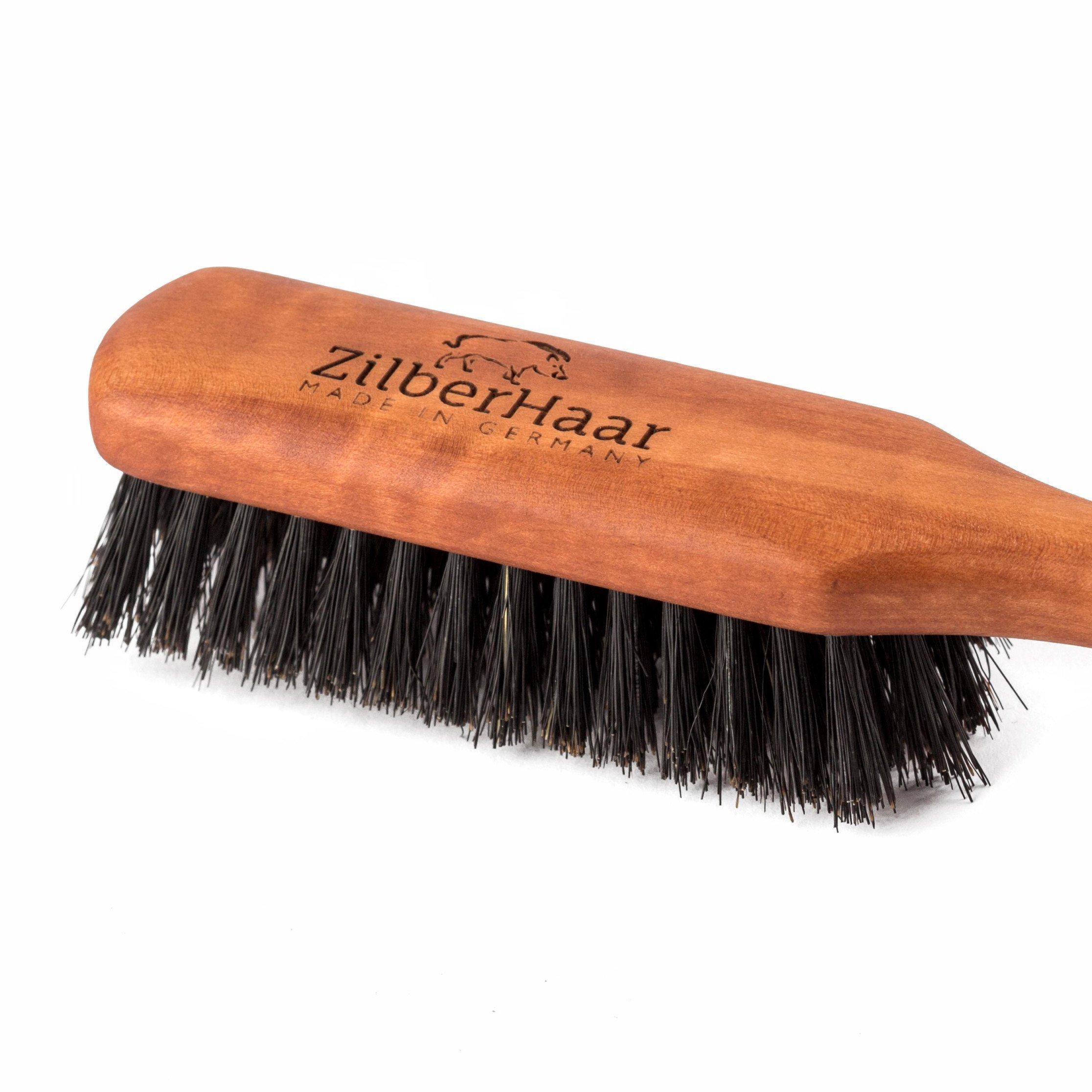 ZilberHaar ZilberHaar Beard Brush (Soft Bristles) | 100% Boar Bristle & German Pearwood | Works With All Beard Balms & Oils | Made in Germany