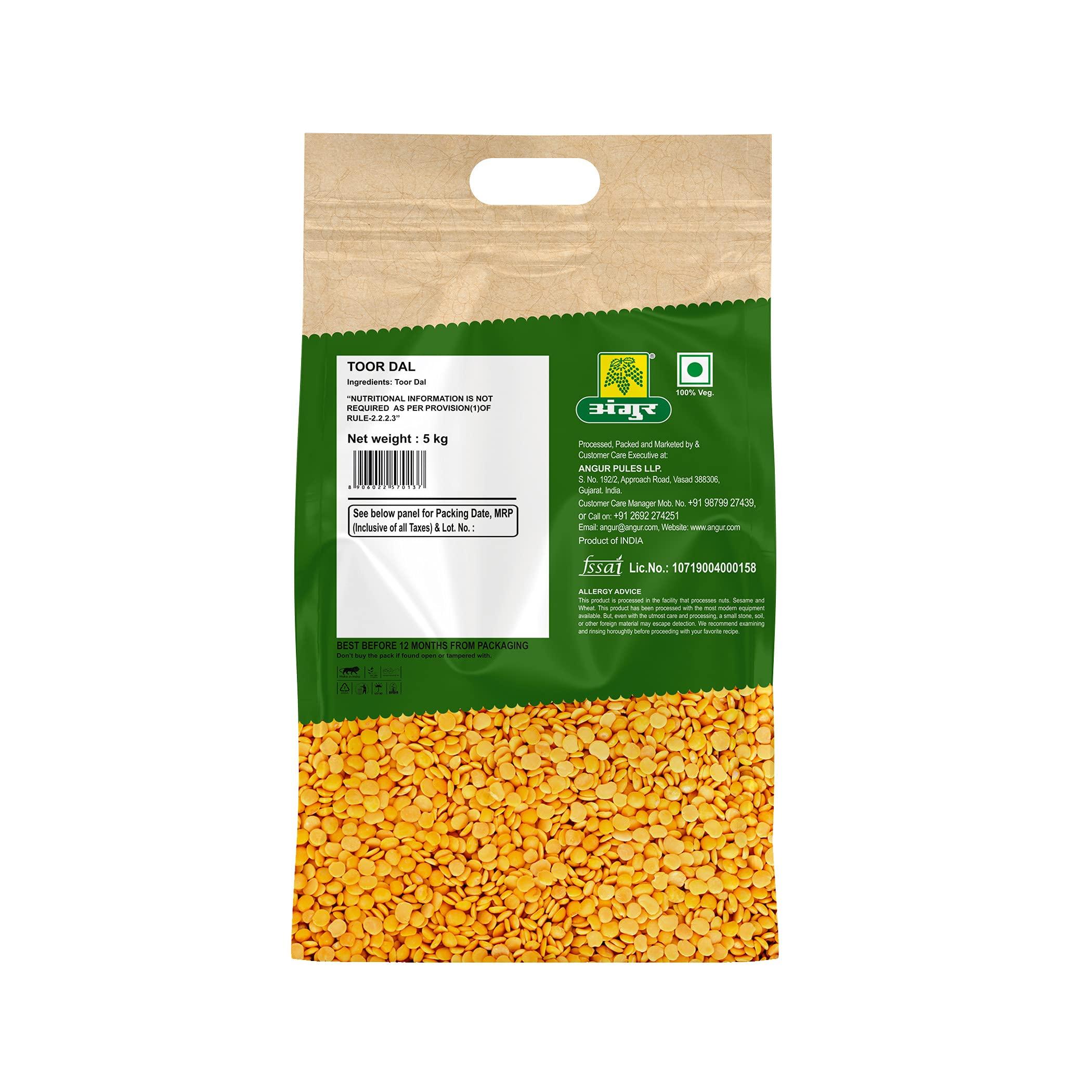 ANGUR Angur Toor Dal Plain - 5 Kg