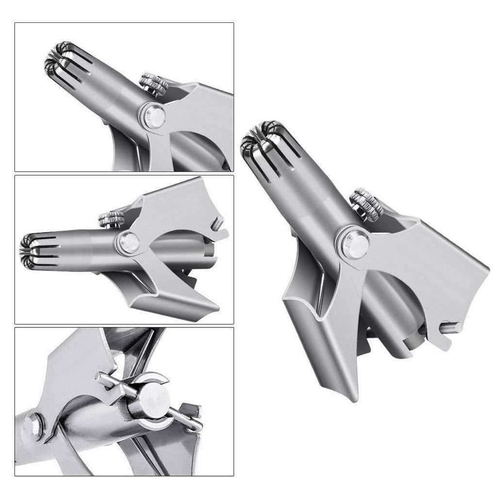 Ostin Ostin Ear and Nose Hair Trimmer for Men Manual/Rotary Trimming Machine, Painless Trimmer With Required Removable and Washable Brush (No Batteries Required)