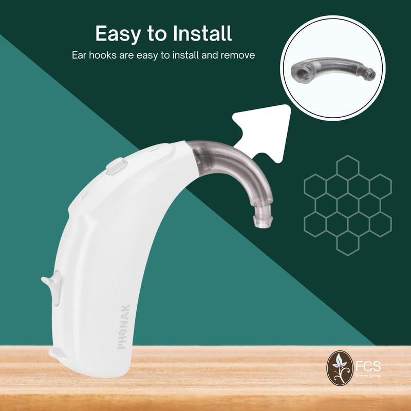 FCS FCS Hearing Device Ear Hook For Phonak Naida P90-UP|| Hearing Devices Replacement Accessories | Easy Install | Durable ABS Material| Anti-Howling Ear Hook