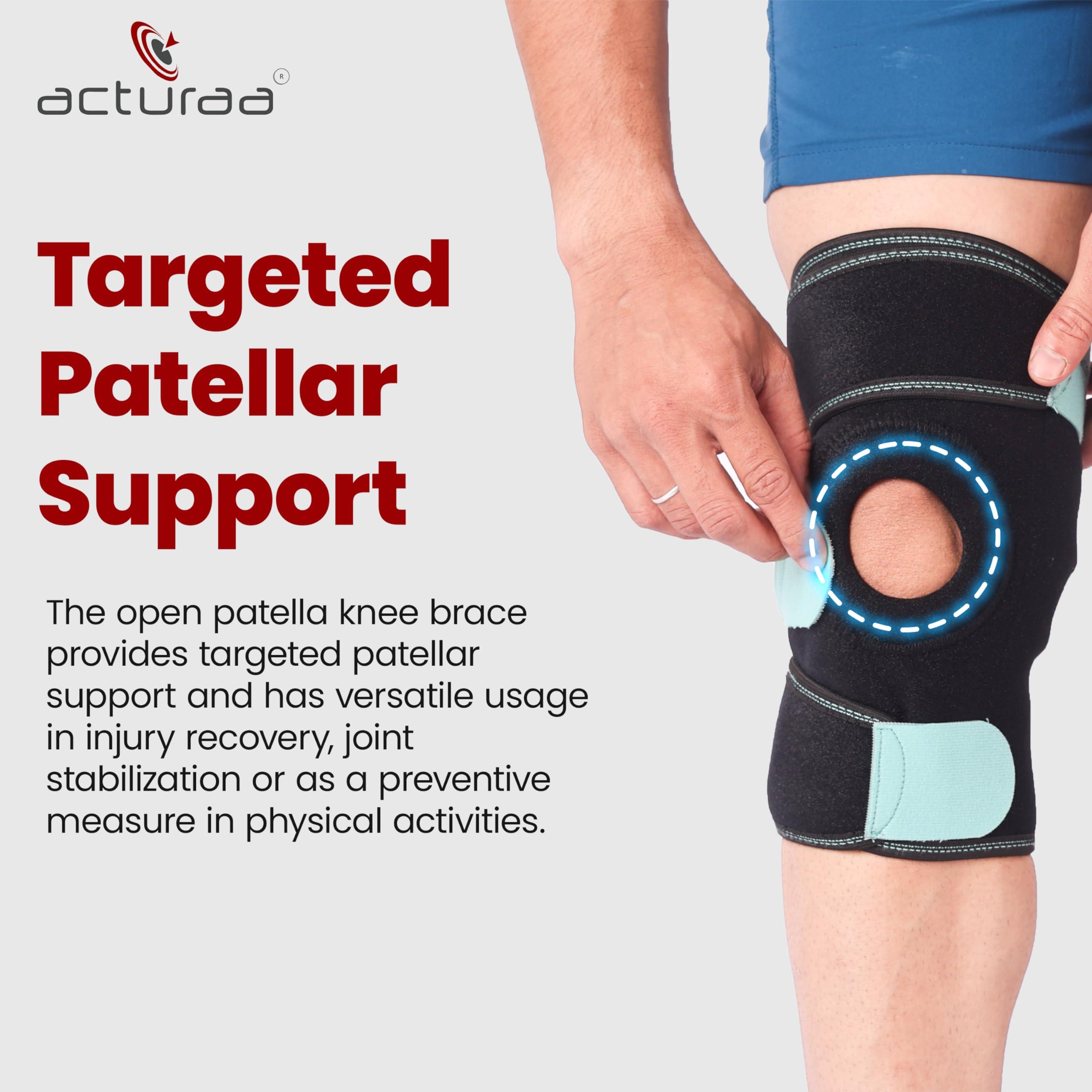 acturaa acturaa Plus Size Neoprene Knee Support (Open Patella)| Oversized Knee Brace for Men & Women|Knee Wraps for Knee Pain| Plus Size Knee Belt | Obesity Knee Cap|(5XL, 1)