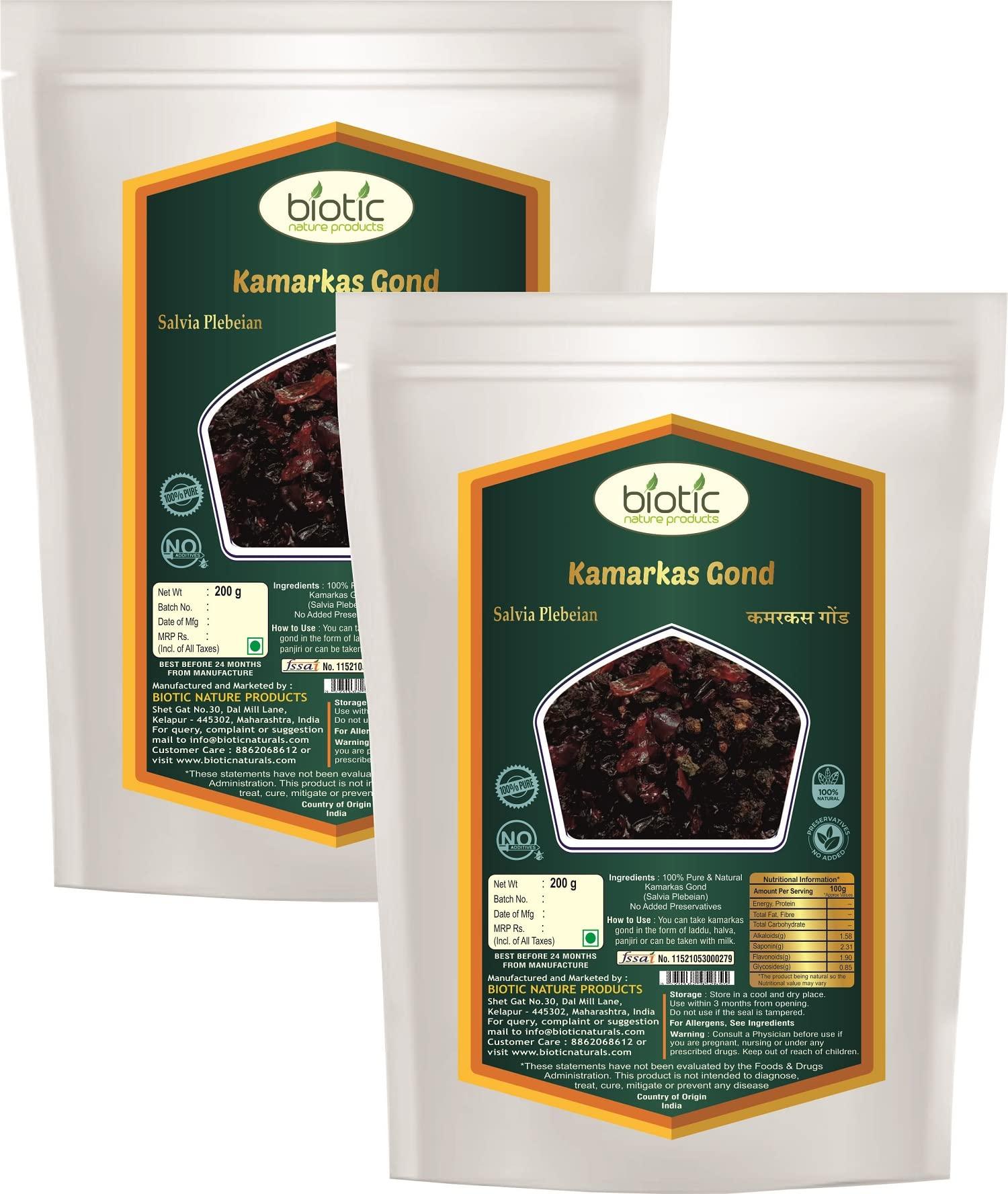 Biotic Biotic Natural Fresh Kamarkas Gondh-Palash Gondh-Kamar Kas Gondh-Kamarkash For Laddu-400Gm