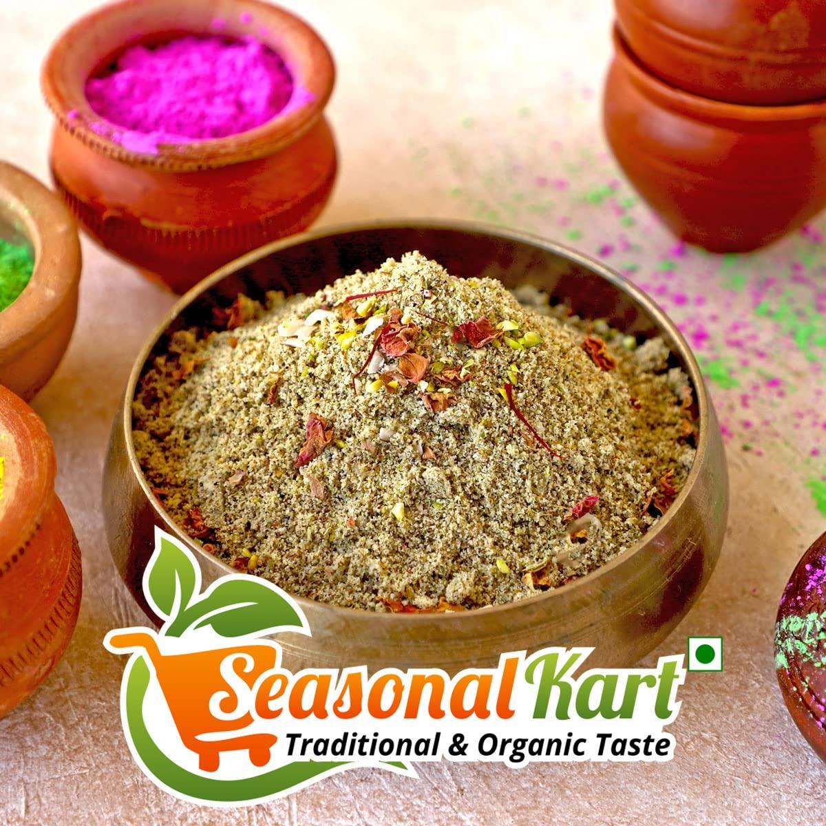 Seasonal Kart Seasonal Kart Fresh And Natural Kesariya Thandai Mix Thandai Powder |Organic & Natural No Added Preservative, Essence And Color | Perfect Summer Drink| (800 Grams)