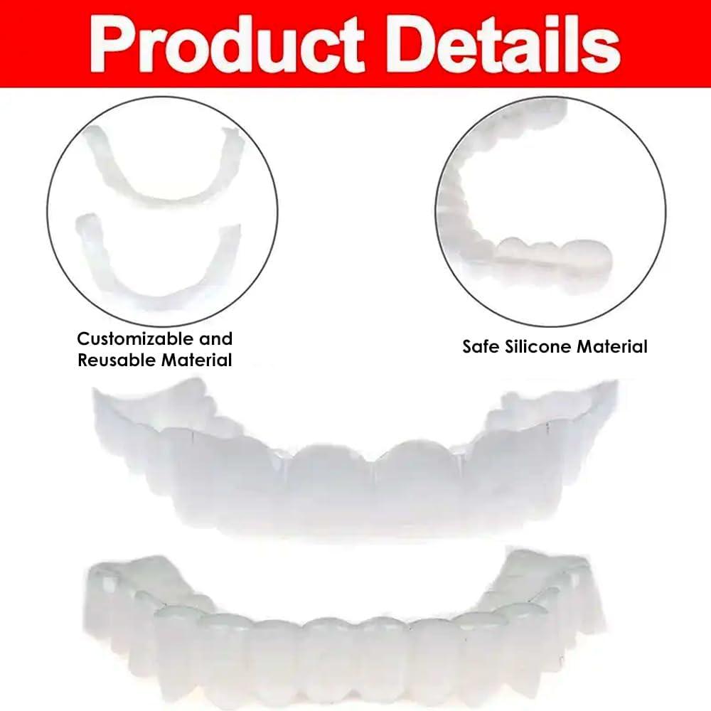 Zemiss Snap On Teeth Veneers Nonporous Dentures For Men Women Cover The Teeth Instant Confident Smile Temporary Teeth