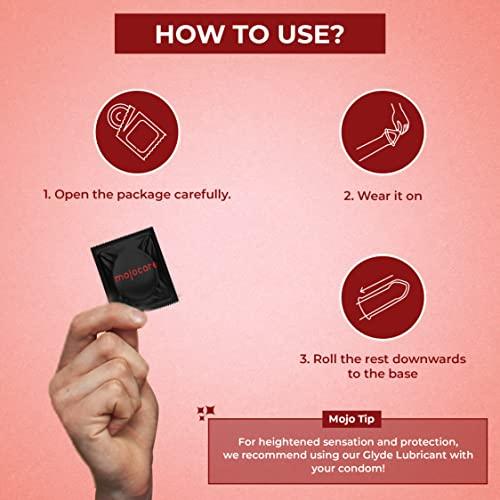 Mojocare Mojocare Excites Extra Dotted Chocolate Condoms for Men - 10 Sheets | Enhanced Stimulation | Improve Endurance | Extra Lubrication | Chocolate Flavor | 598 Dots