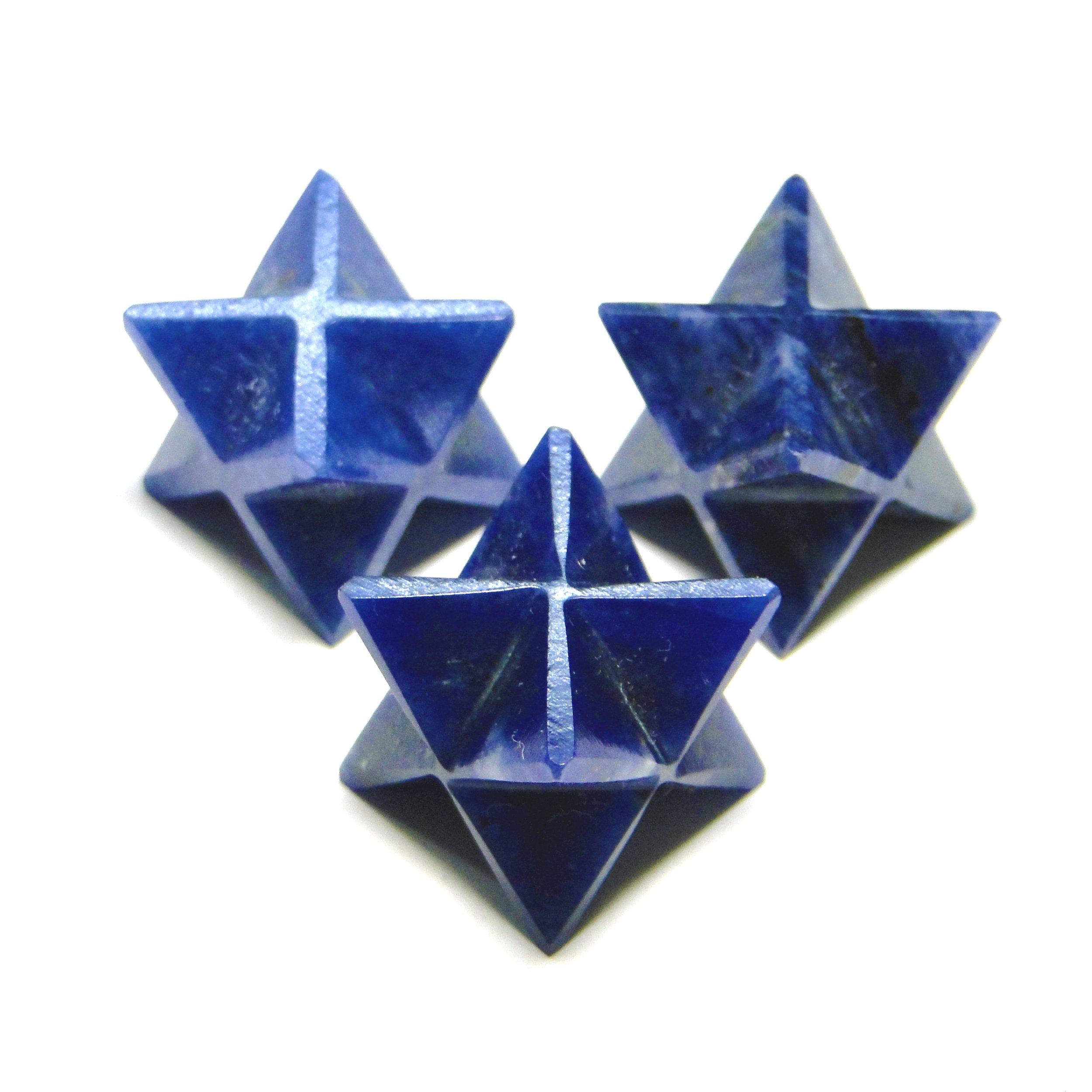 Nature's Crest Nature's Crest Sodalite 8 Point Merkaba Star 1 Pc Natural for Metaphysical Energy Healing Meditation Chakra Reiki Tool Sacred Geometry Tetrahedron Crystal Gemstone Altar Decor Spiritual Gifts