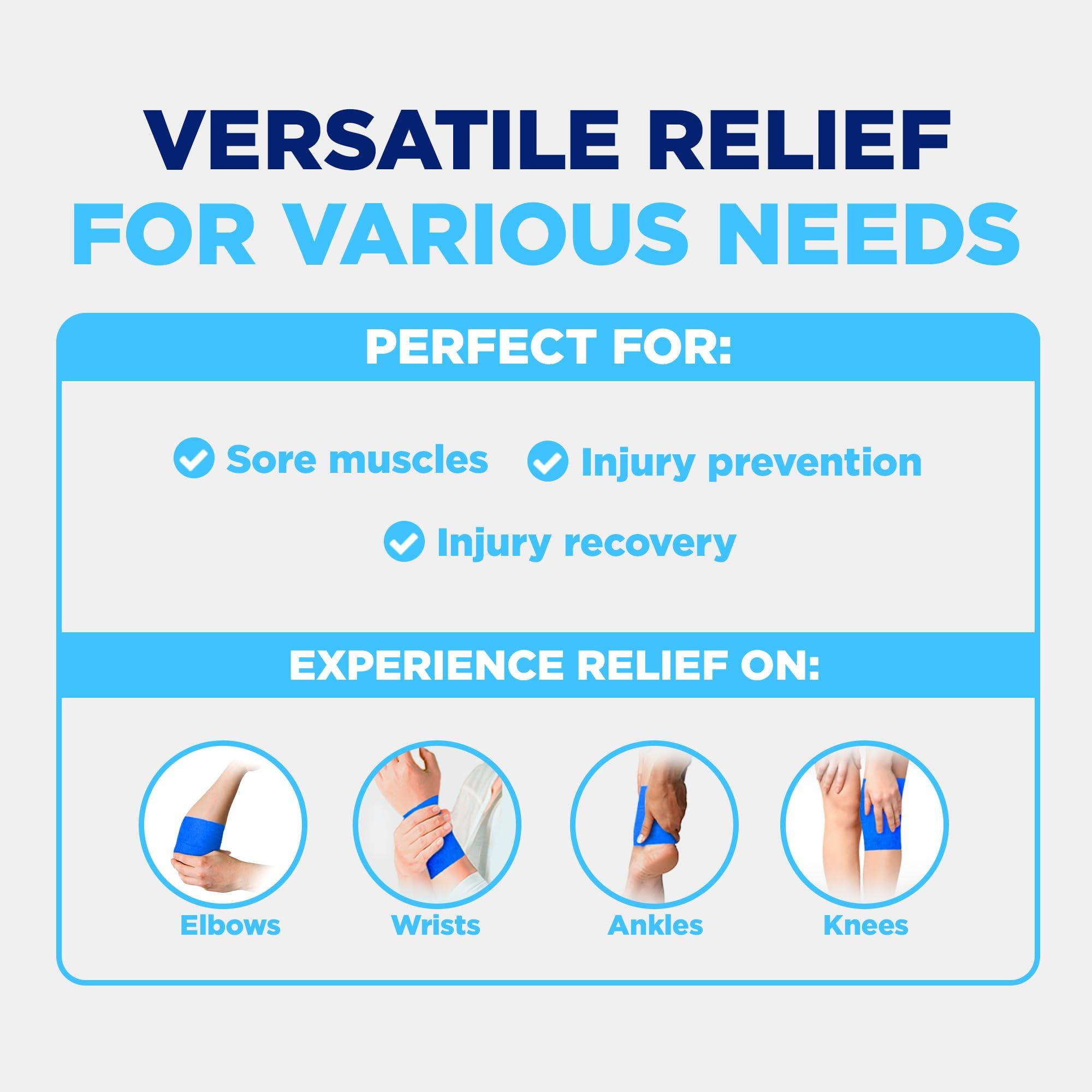 Icee Now IceeNOW Cooling and Compression Wrap-with Instant Cooling Relief, This Ice Tape is The Go Anywhere, Use Any Time, Muscle Recovery Solution (Orange Color)