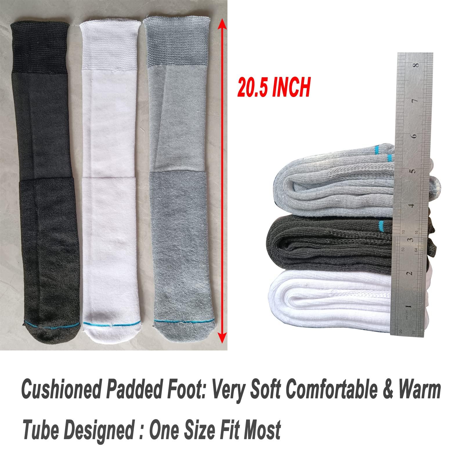 VEIGIKE VEIGIKE Replacement Sock Liner for Orthopedic Walking Boots Walker Brace,Tube Socks Under Air Cam Walkers and Fracture Boot Cast Shoe Surgical leg Cover Grey 2 Pairs